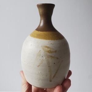 Signed Pat Beckett Pottery Bottle Vase or Saki Bottle